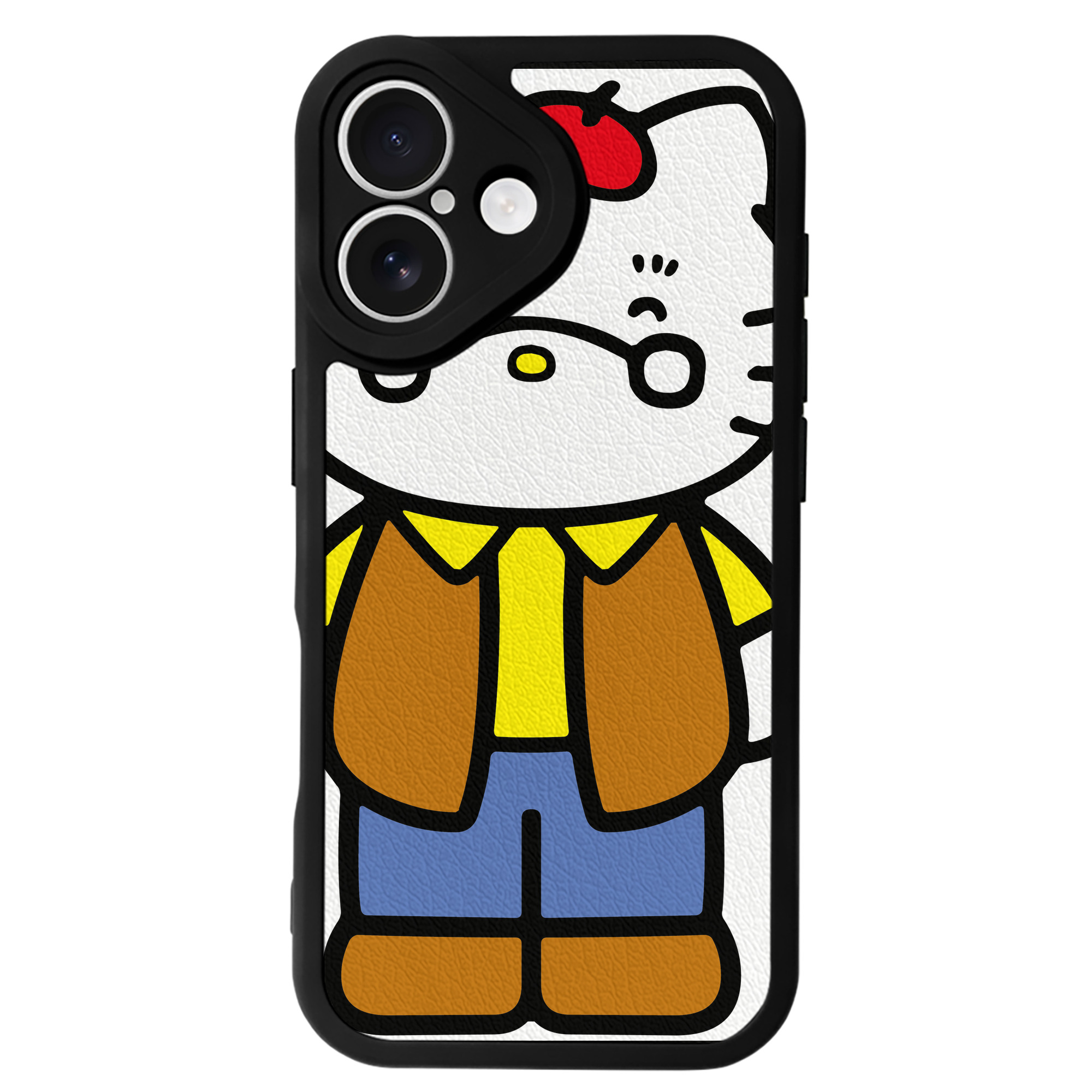 （画像用） Hello Kitty ハローキティ 【iPhone 16シリーズ対応】シリコンスマホケース（レザー調） 材質：シリコン